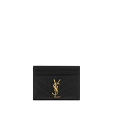 Saint Laurent Black Calf Leather Bos Taurus Cardholder